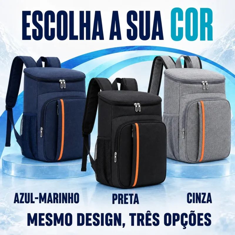 Bolsa Mochila Termica 24l Pvc Impermeavel Cooler Gelo