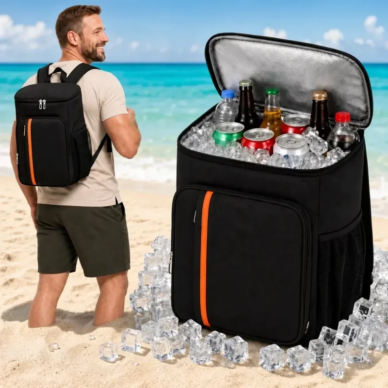 Bolsa Mochila Térmica 24L PVC Impermeável Cooler Gelo