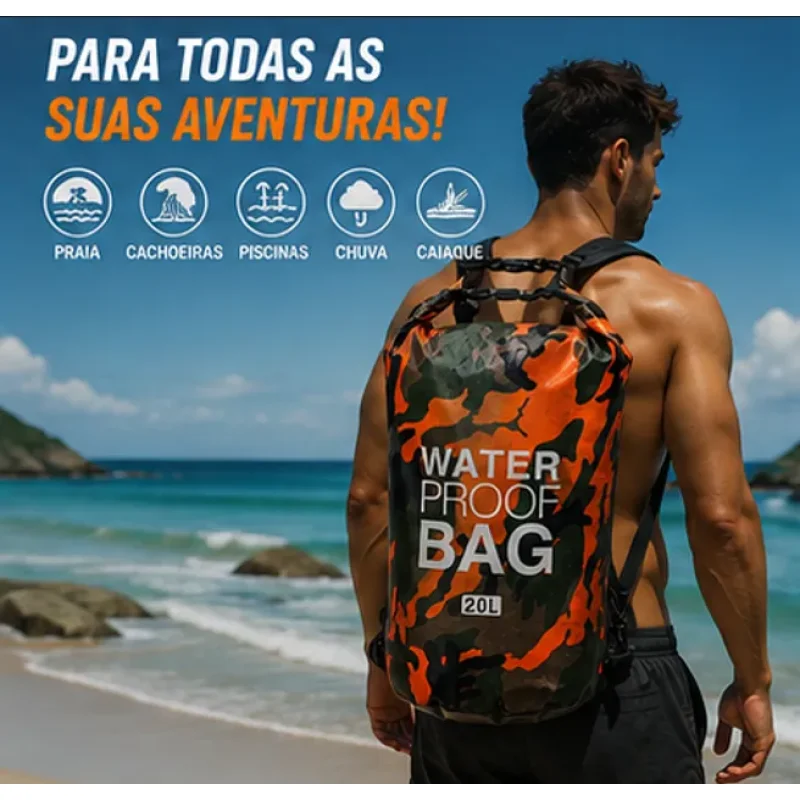 Bolsa Prova Dagua 20 Litros Saco Estanque Duas Alcas
