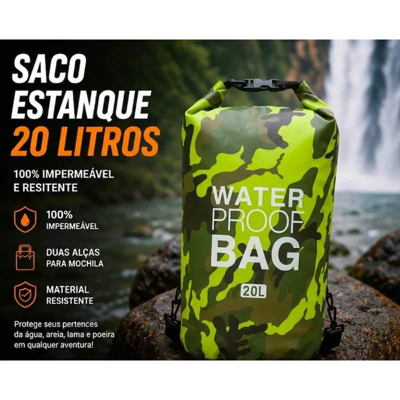 Bolsa Prova Dagua 20 Litros Saco Estanque Duas Alcas