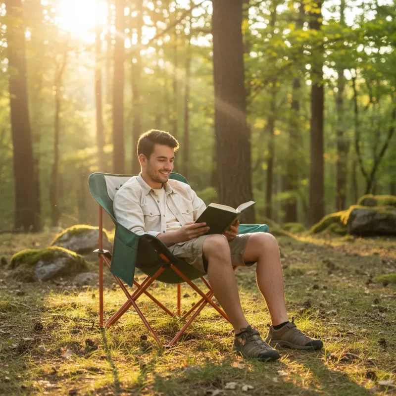 Cadeira De Camping Joyfox Estilo Lua Acolchoada