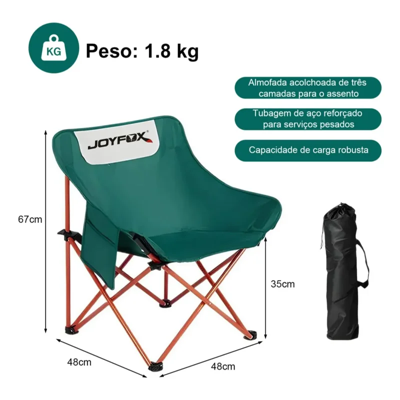 Cadeira De Camping Joyfox Estilo Lua Acolchoada