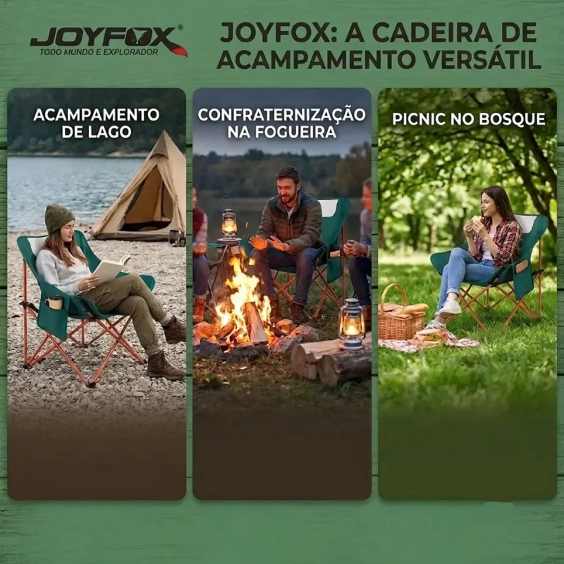 Cadeira De Camping Joyfox Estilo Lua Acolchoada