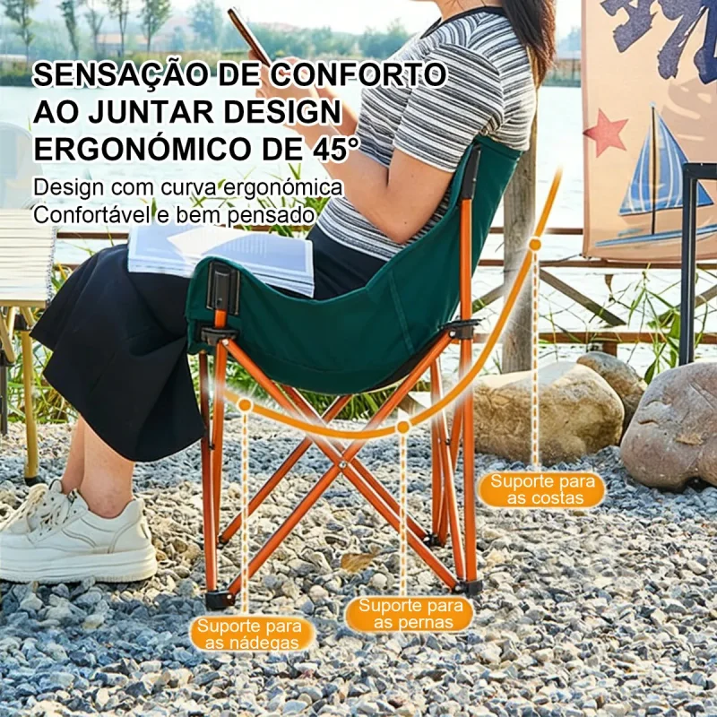 Cadeira De Camping Joyfox Estilo Lua Acolchoada