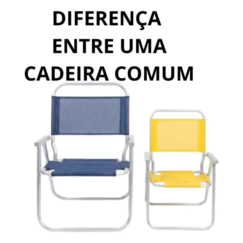 Cadeira De Praia Alta Aluminio Master Plus Size