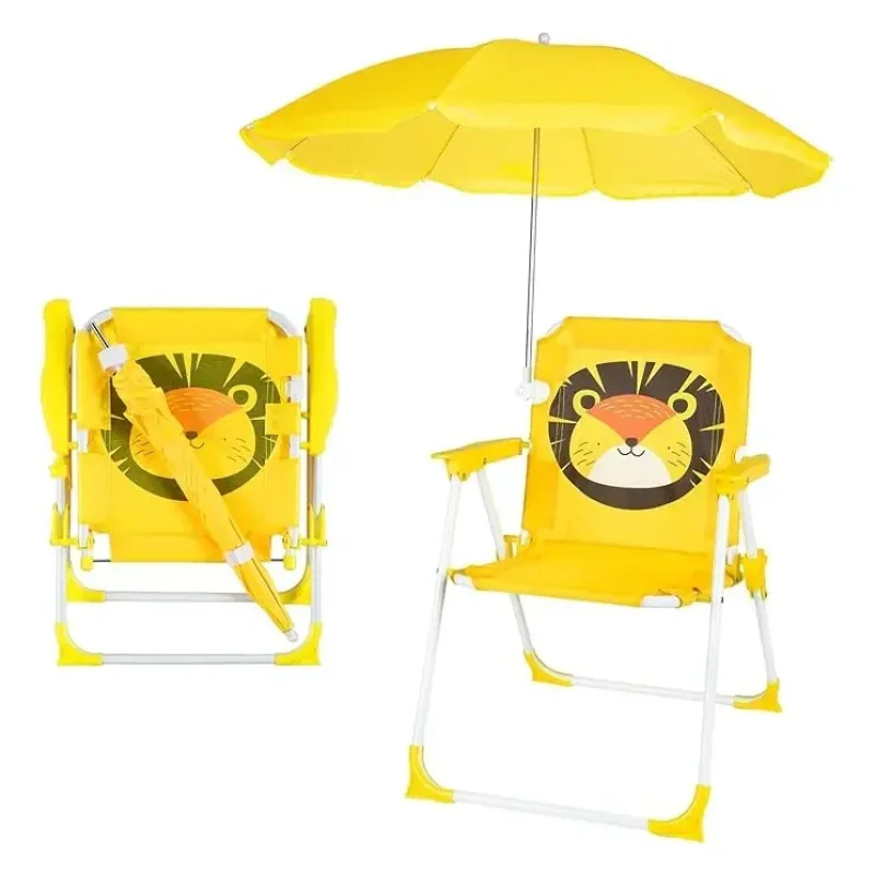 Cadeira de Praia Infantil com Guarda-Sol Proteção UV