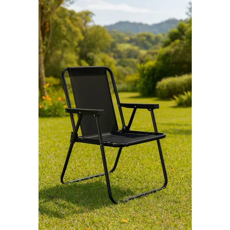 Cadeira De Praia Mor Dobravel Alta Aco 110 Kg