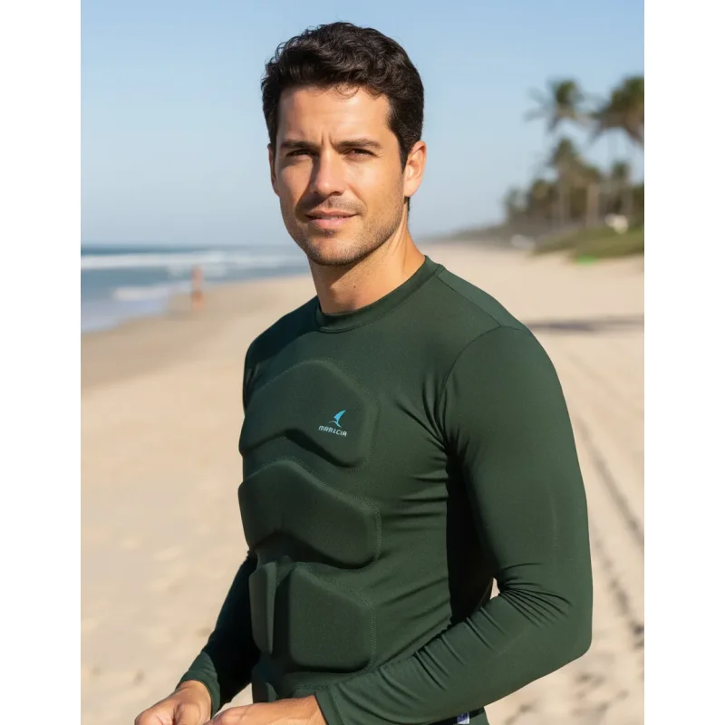 Camisa Flutuadora Uv50 Marcia Manga Longa Ate 75kg