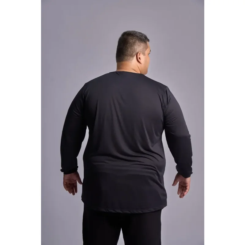 Camisa Plus Size Manga Longa Dry Fit Masculina Moov Sports