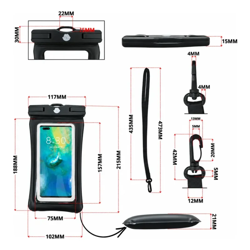 Capa Bolsa Estanque Para Celular Ipx8 Seavix