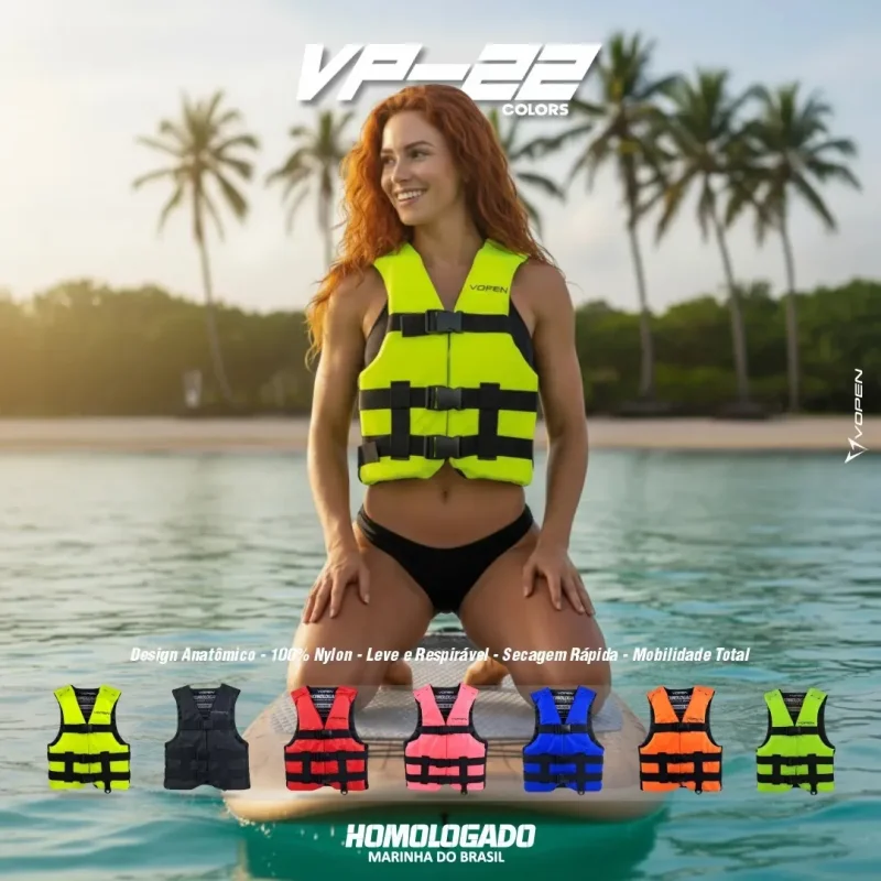 Colete Salva Vidas Homologado Vp 22 Vopen Azul G1