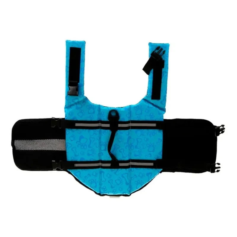 Colete Salva Vidas Pet Caes Oxford Azul P