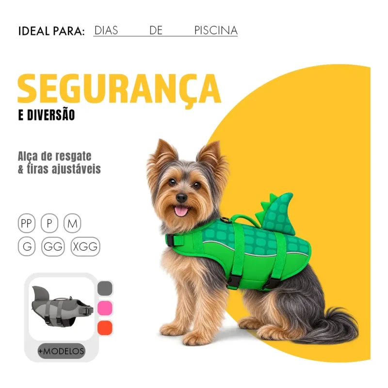 Colete Salva Vidas Pet Pp Ajustavel Animaux