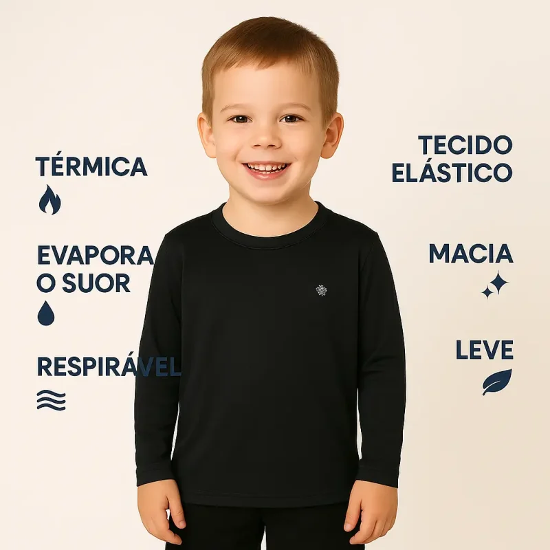 Kit 2 Camisa Infantil Termica Uv50 Menino Vivatrennd