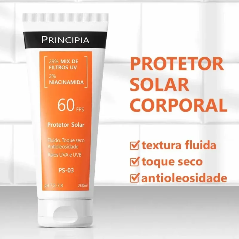 Kit 2 Protetor Solar Corporal Principia PS-03 FPS 60