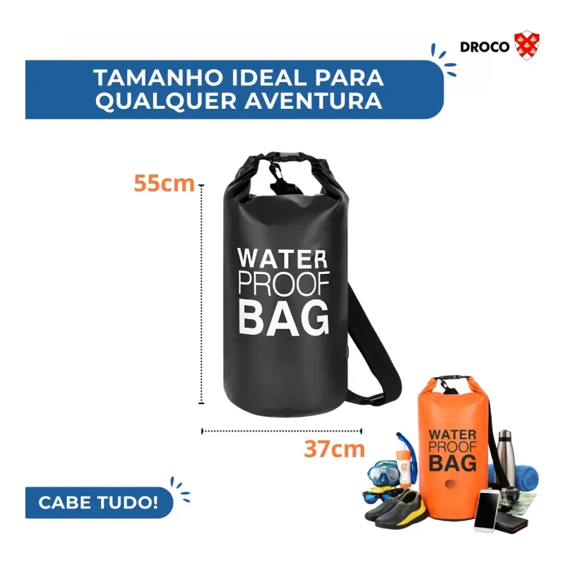 Mochila Bolsa Estanque 20l Impermeavel Droco