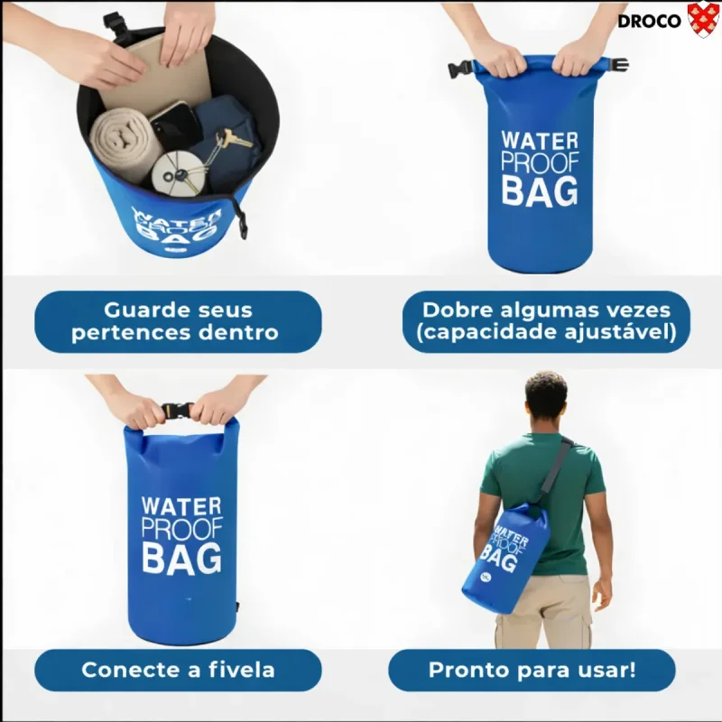 Mochila Bolsa Estanque 20l Impermeavel Droco
