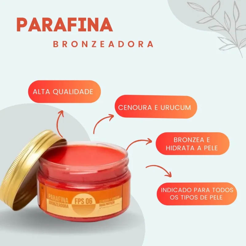 Parafina Bronzeadora Duotrato Cenoura E Urucum Fps 6 100g
