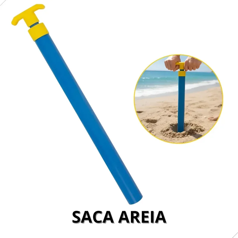 Saca-Areia Furador de Pressão para Guarda-Sol Azul