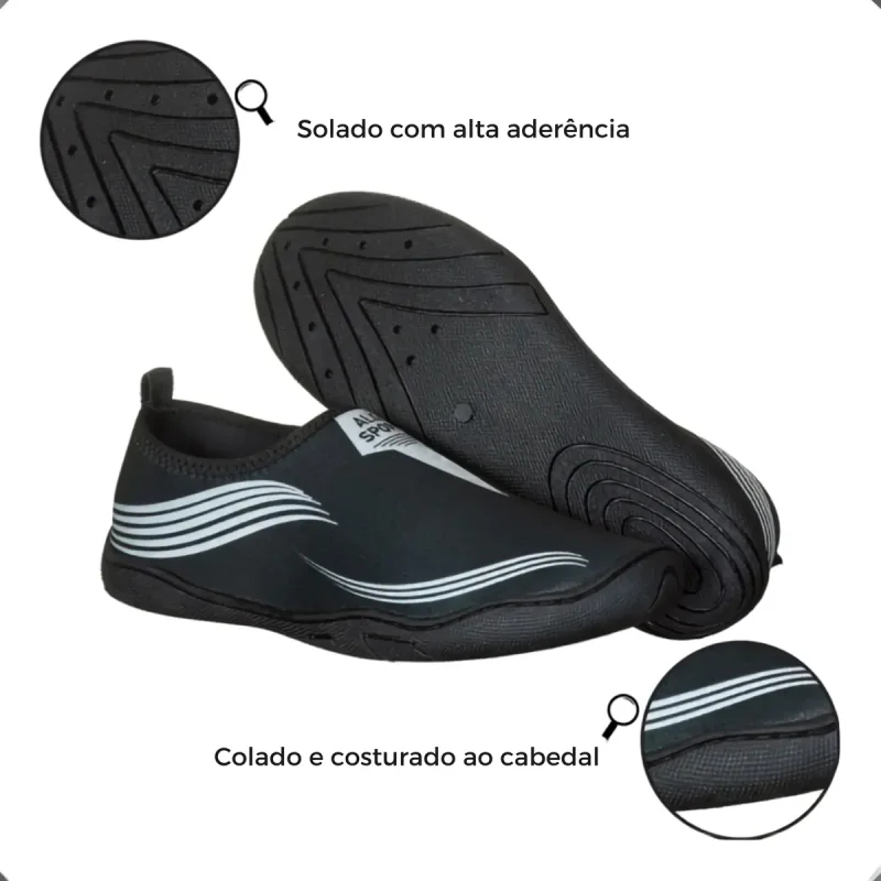 Sapatilha Neoprene Aquatica Tenis Hibrido Cb313